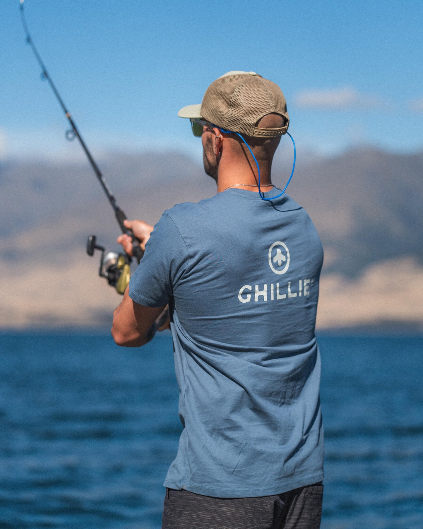 Organic Cotton Logo Tee - Bluestone