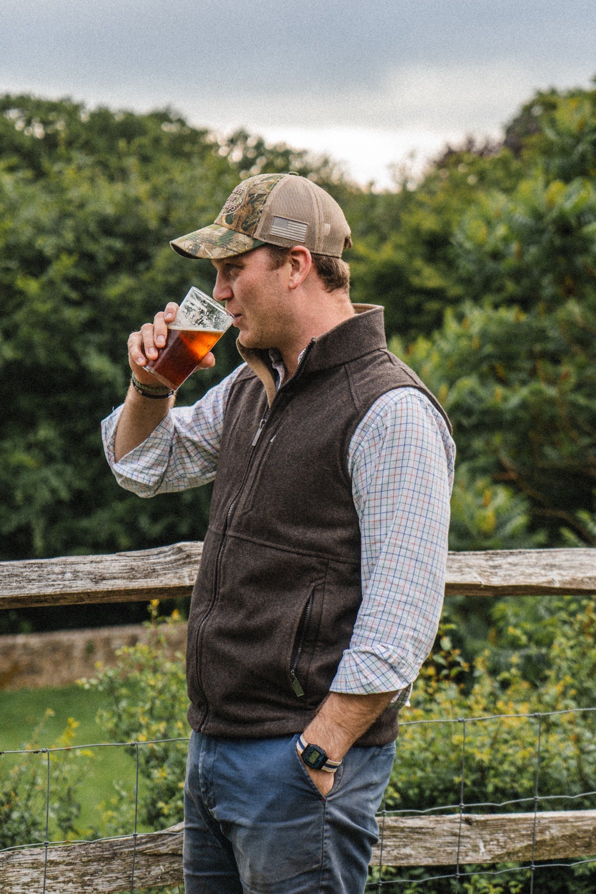Torr Wool Gilet - Peat