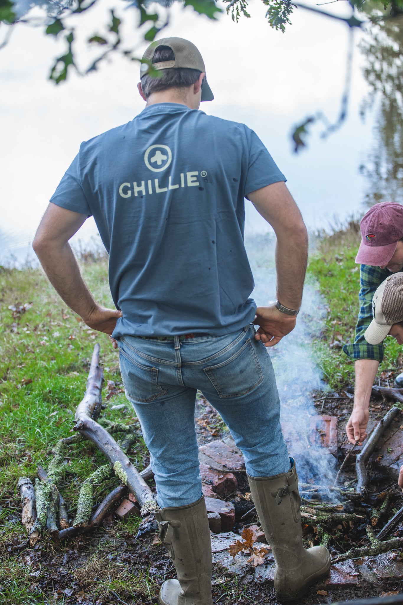 Organic Cotton Logo Tee - Bluestone