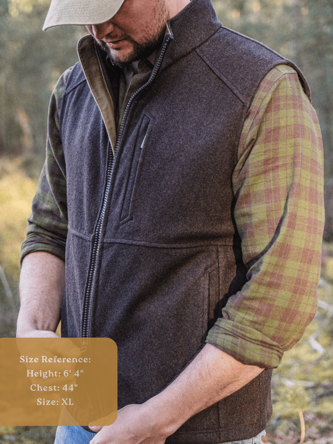 Torr Wool Gilet - Peat