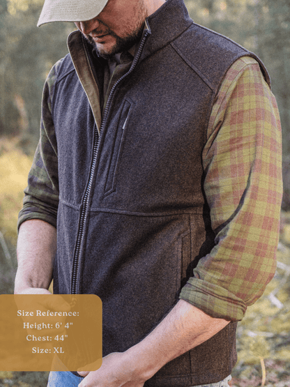 Torr Wool Gilet - Peat