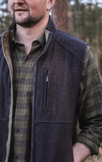 Torr Wool Gilet - Peat
