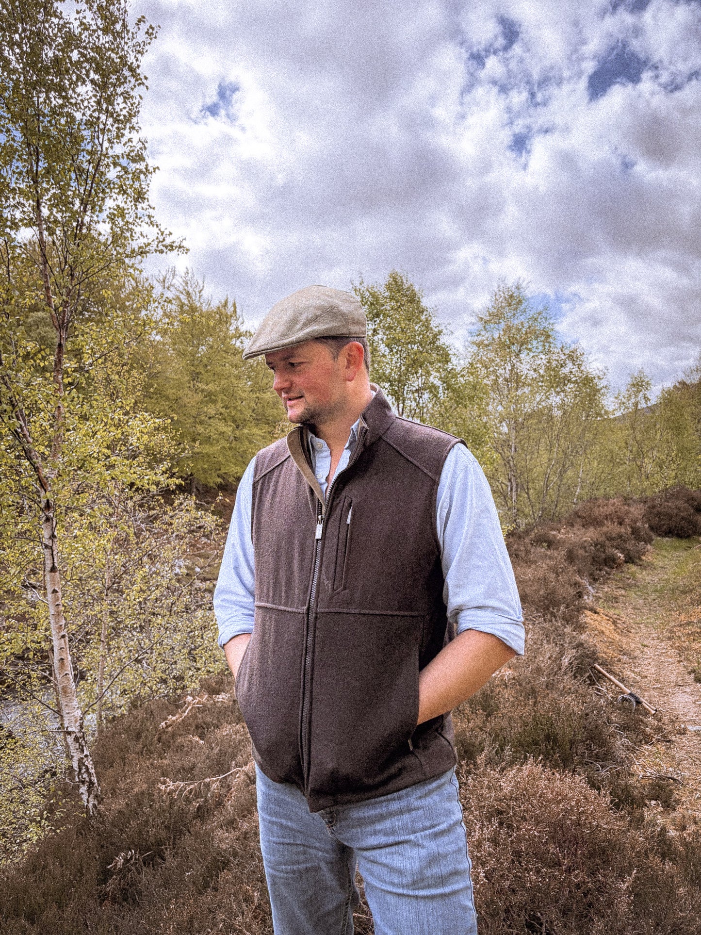 Torr Wool Gilet - Peat