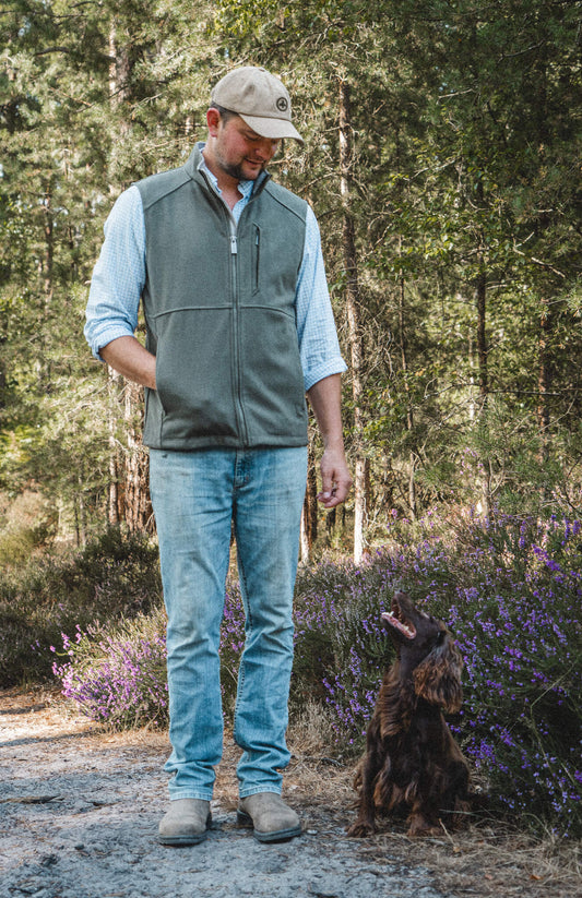 Torr Wool Gilet - Heather Green