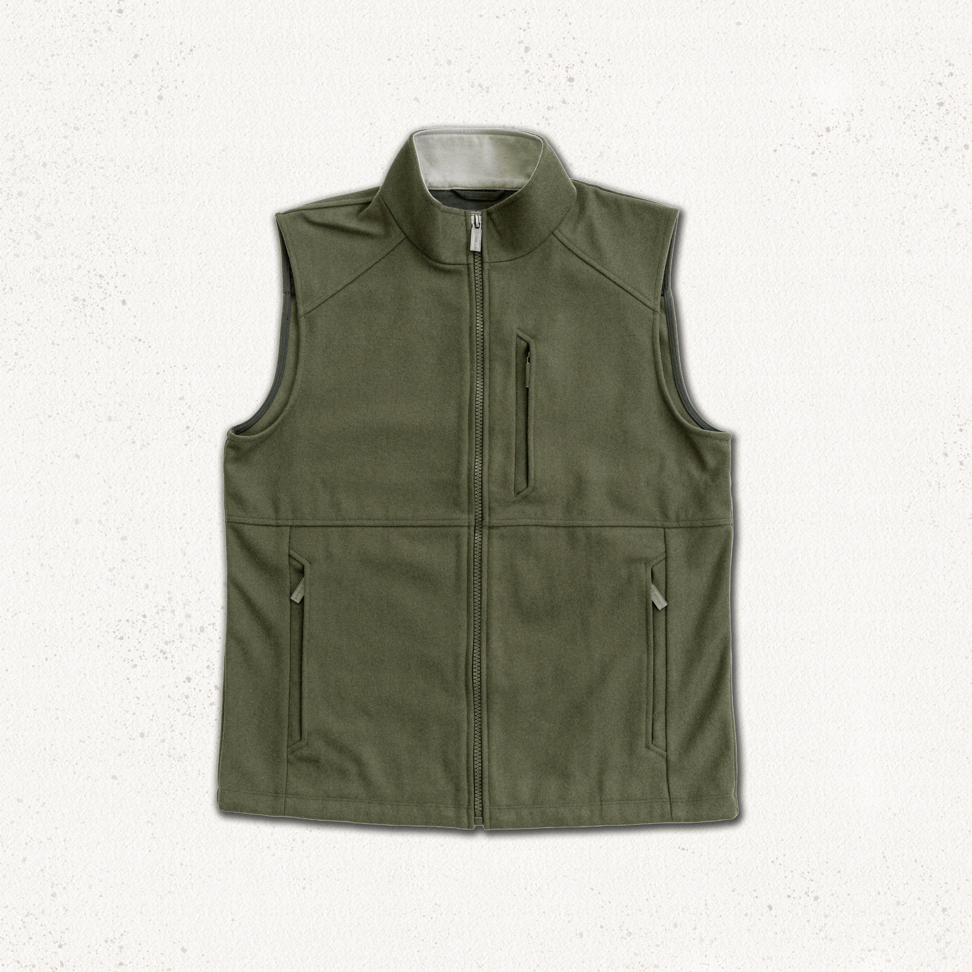 Torr Wool Gilet Heather Green - Flat Lay
