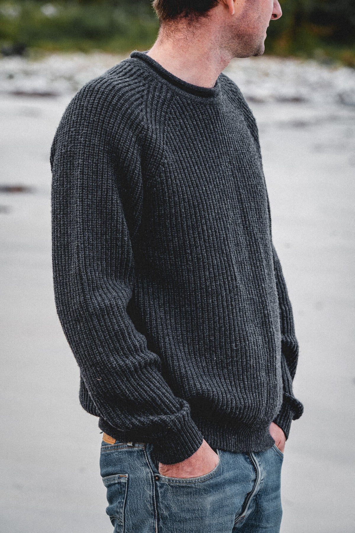 Tarbert Fisherman's Jumper - Slate